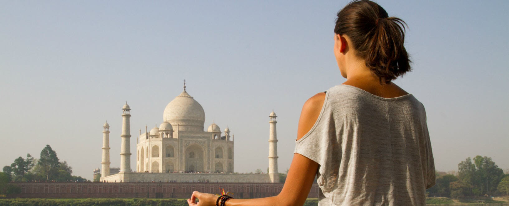 Yoga by Taj Mahal